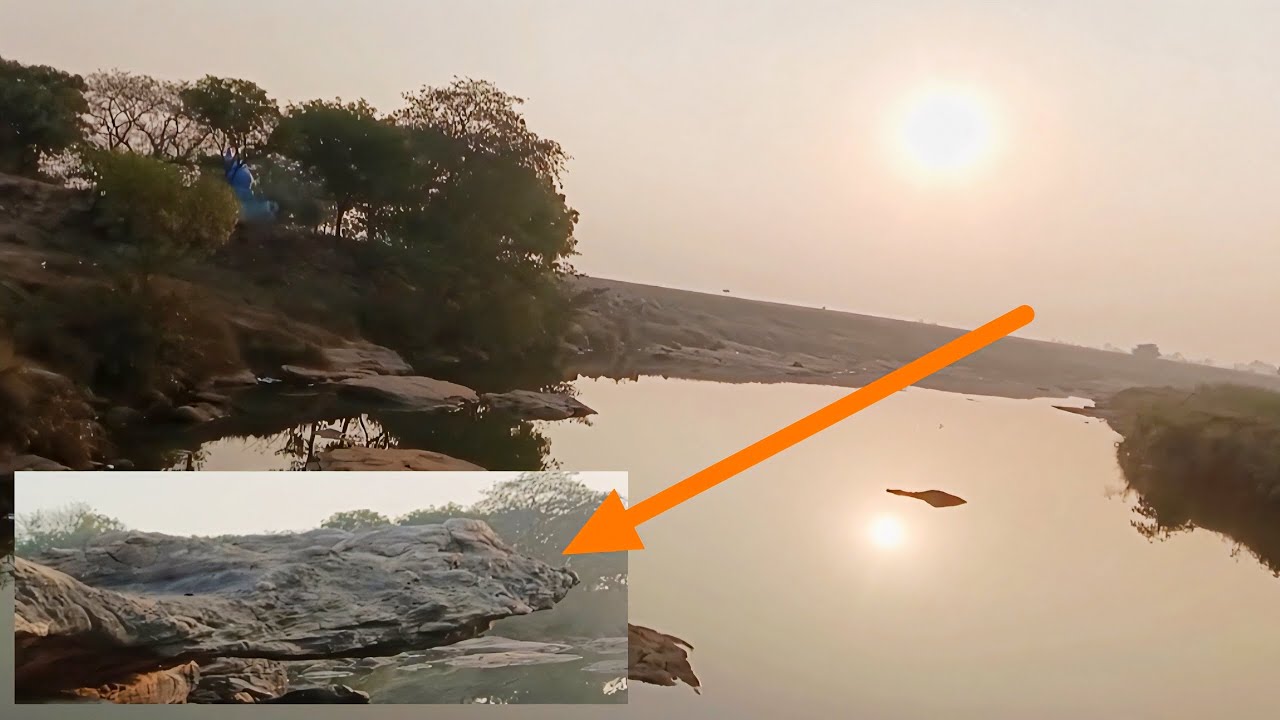 Nadi me snake 🐍 🐍 जैसी चट्टान  dikhi #snake 