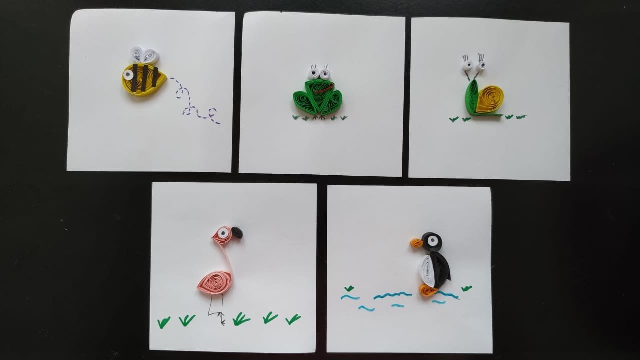 5 animales de Filigrana fáciles /Parte 2 /Quilling animals