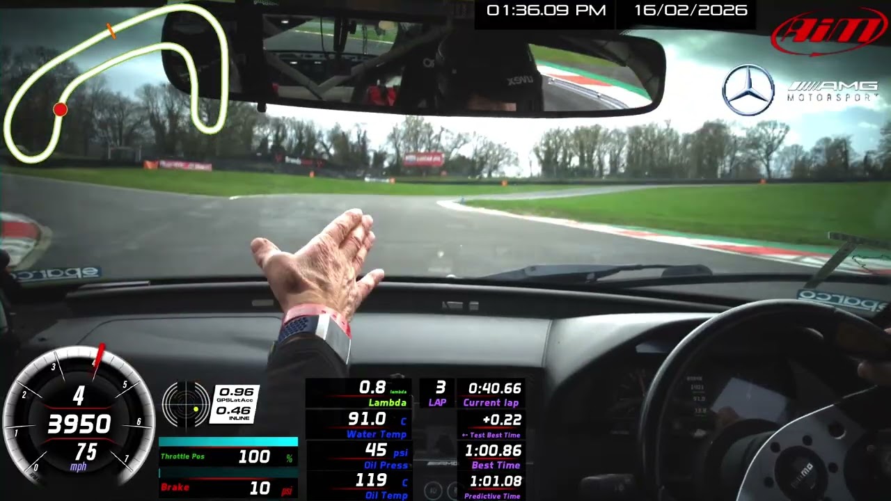 Brands Hatch Indy track with @aimsportsdata Mercedes AMG Track Car Nankang CRS 