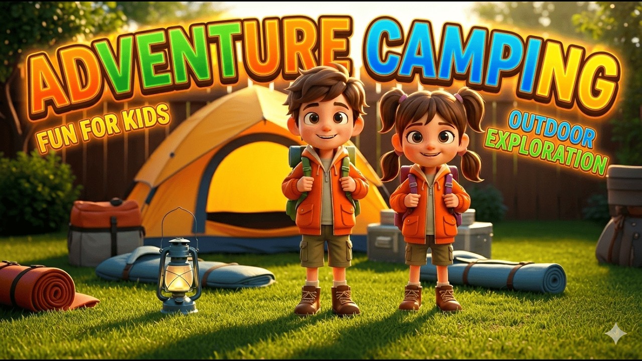 Adventure Camping! Kids Outdoor Song | Helping Friends & Campfire Fun