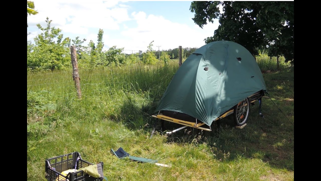 My maxi Bike tent-camper. Mein grosser Fahrrad Zeltwagen. (Ich habe noch mini Variante)