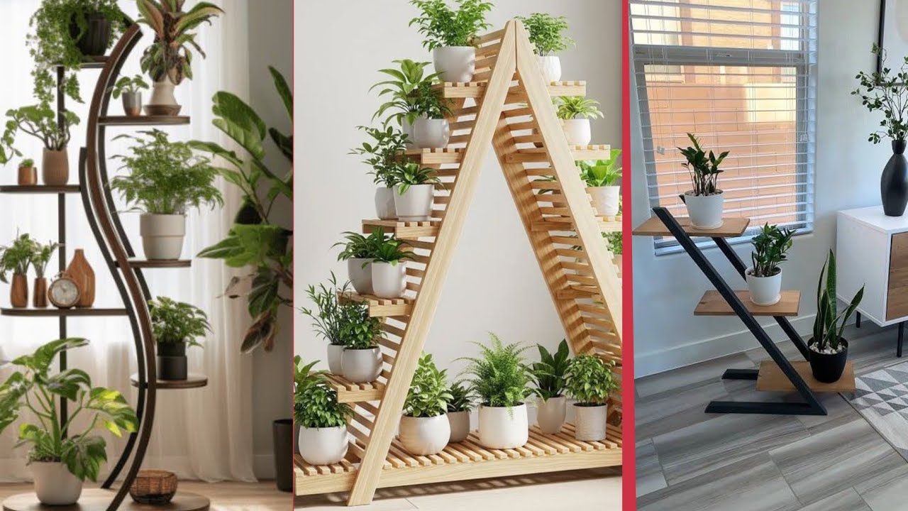 Metal and wooden plant stands ideas and beautiful design 