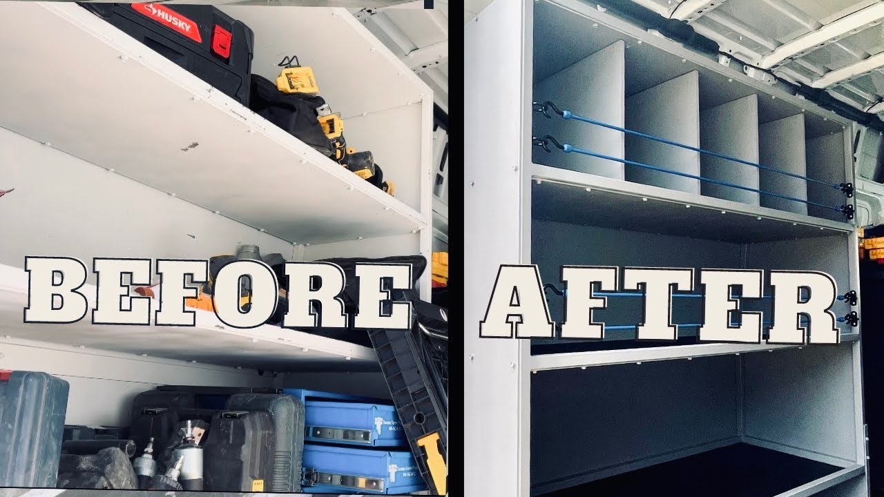 Van Shelving and Storage Ideas || Our Work Van Set Up