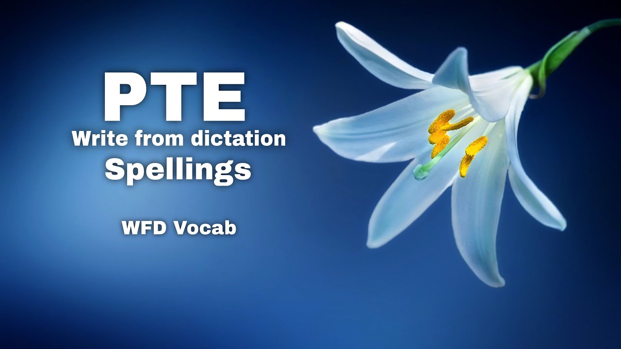 PTE Write From Dictation Spellings || PTE WFD Vocab 2023