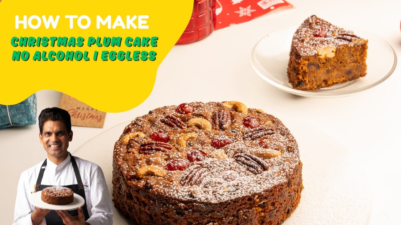 Christmas Plum Cake Without Alcohol & Eggs | Easy Instant Plum Cake I bakery style cake 