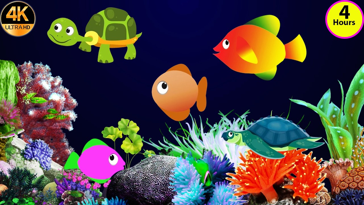 4 Hours Bedtime Lullabies and Calming Undersea Animation Baby Lullaby Sleep And Relaxing music # 545