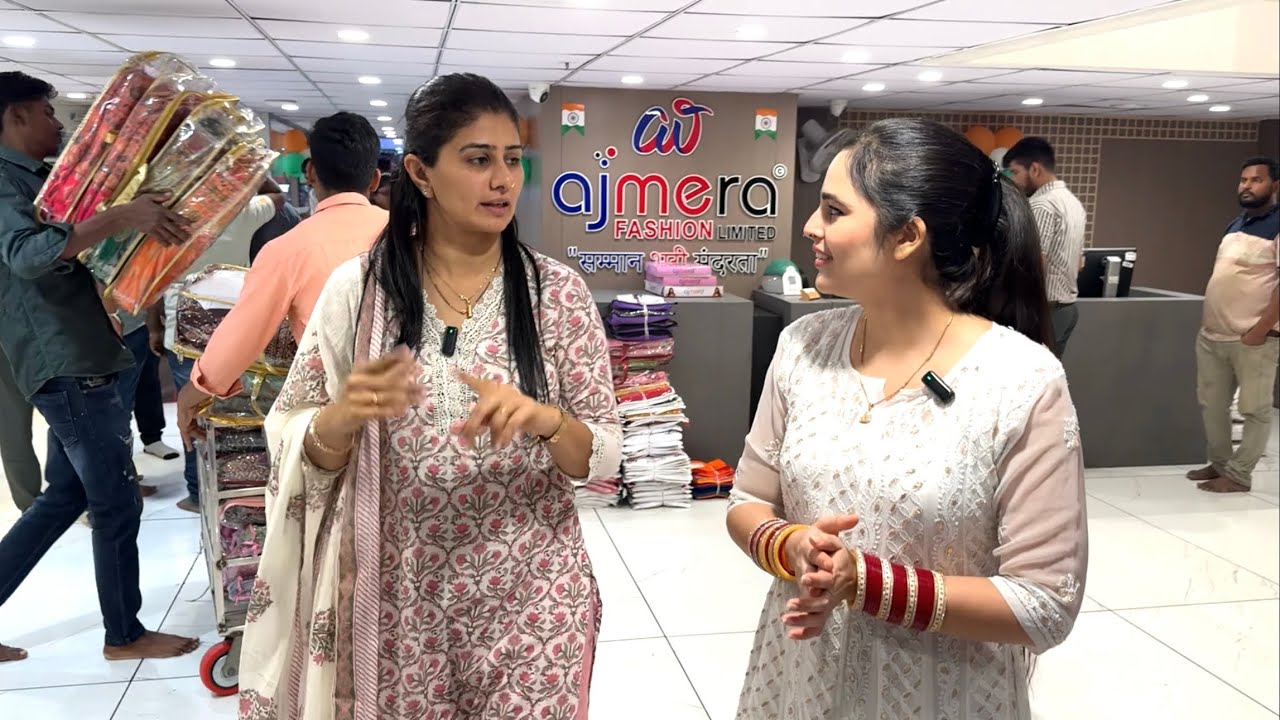 Surat me kapdo ke business ke liye shopping ajmera fashion se