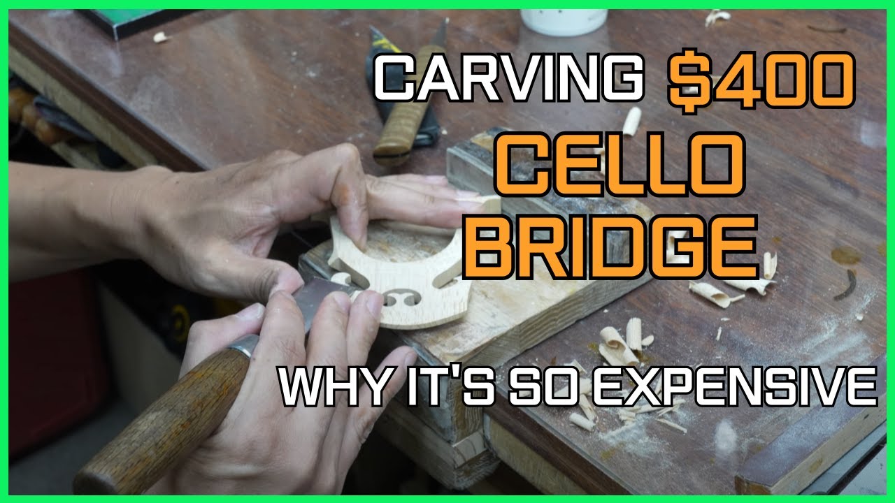 Watch a $20 Block of Wood Turn into a $400 Cello Bridge – INSANE Craftsmanship!