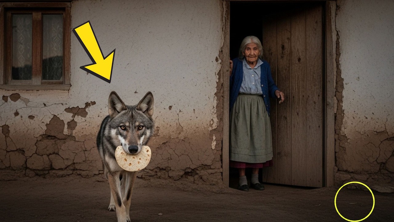 Le dio su última tortilla a un lobo hambriento… tres días después, algo increíble ocurrió.
