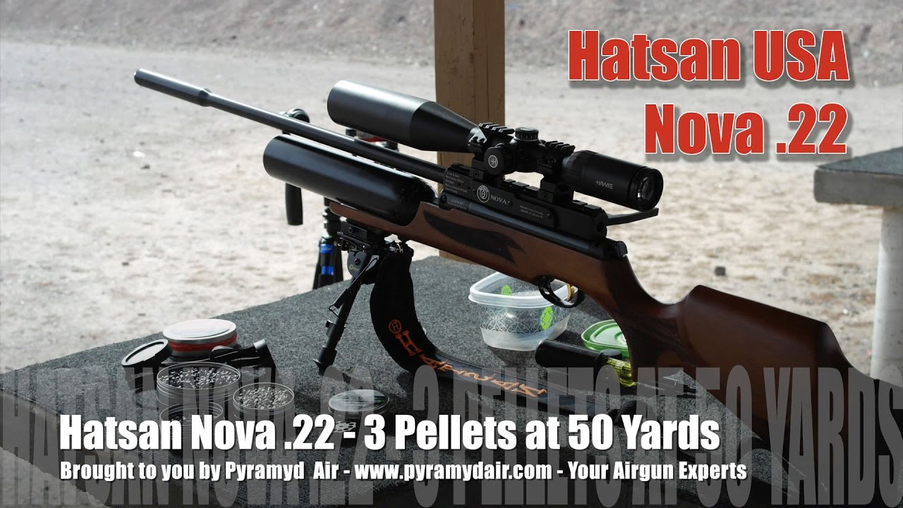 Hatsan Nova Review Part 2 - 50 yard accuracy: 18.13 JSB, GTO Hunting Pellets, H&N Sniper Magnums!