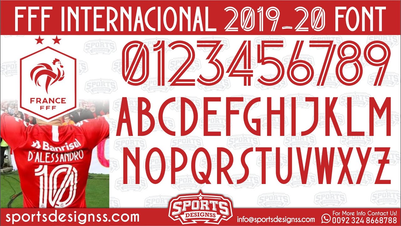 FREE DOWNLOAD: Internacional 2020-21 Football Font by Sports Designss_Download Internacional 21 Font