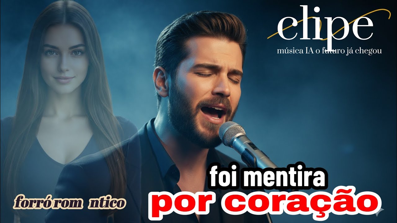 Forró romântico foi mentira por coração clipe musica IA o futuro já chegou