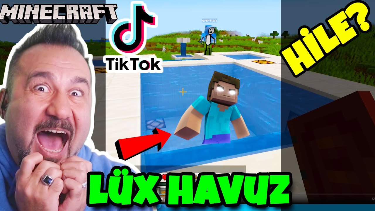 MİNECRAFT VİRAL TİKTOK  HİLELERİNİ DENİYORUZ ! LÜX HAVUZ HİLE Mİ? | MINECRAFT OYNUYORUZ
