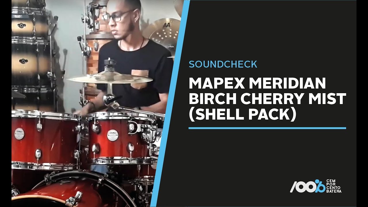 100% Batera Soundcheck - Mapex Meridian Birch Cherry Mist (Shell Pack)