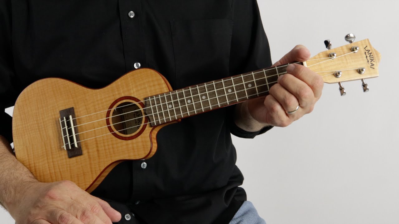 Lanikai FM-CETC Flame Maple Thin Body Concert A/E Ukulele | The Ukebug