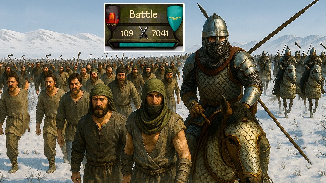 7000 looters VS 100 Warrior (Openfield) | The Epic Bannerlord Battle Ever | Mount & Blade 2 Tactics