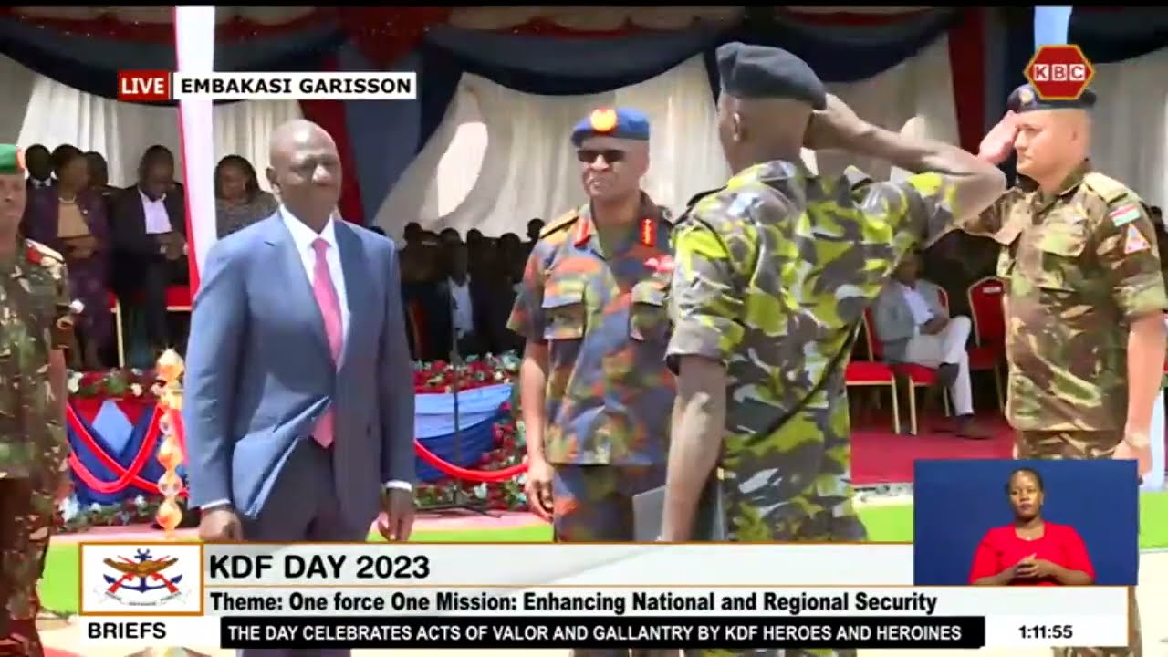 Five KDF soldiers awarded by President William Ruto for performing exemplary duties in the field