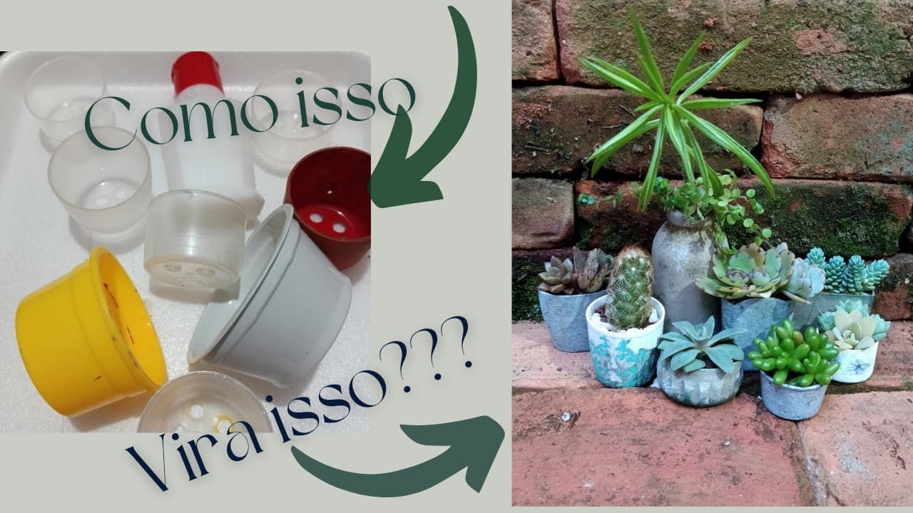 DIY-IDEIA COM TAMPINHAS - IDEIAS BRILHANTES E LINDAS- MINI VASOS-MINI JARDIM-RECICLART