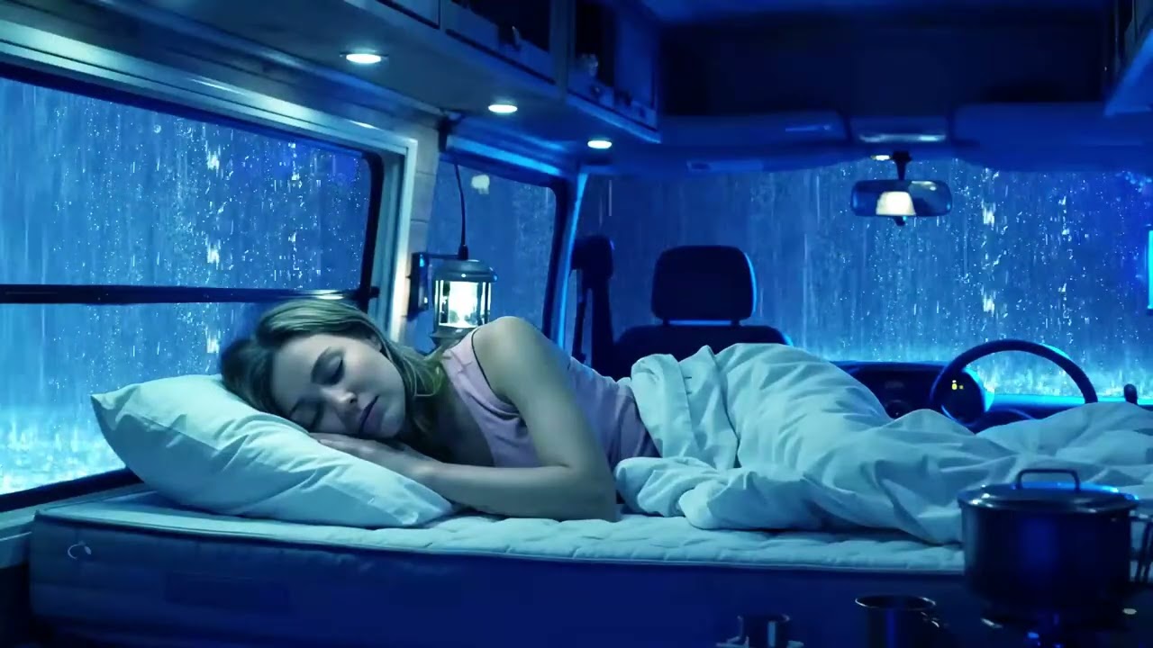 🌩️Dark Thunder Night in a Cozy Car 🌧️🚗 Sleep Fast