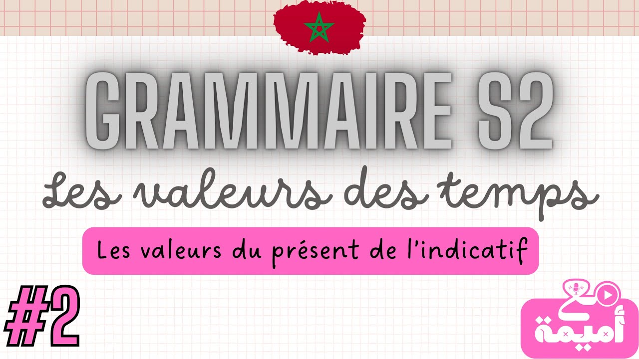 Grammaire S2 #2 : Les valeurs des temps - présent de l'indicatif