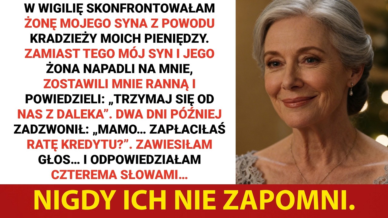Mój syn i jego żona napadli mnie w Wigilię po tym, jak skonfrontowałem ją z kradzieżą moich...