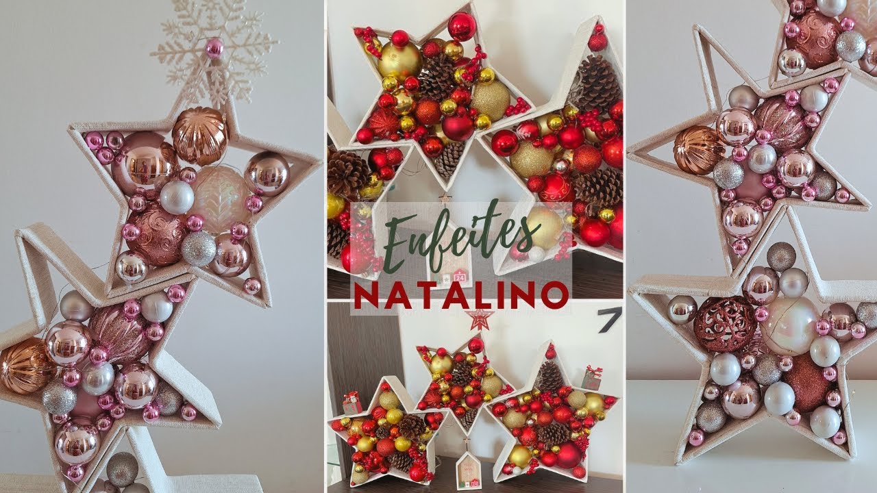 DIY de Natal 2025! Ideia sustentável com papelão! Trio de estrelas super criativas!