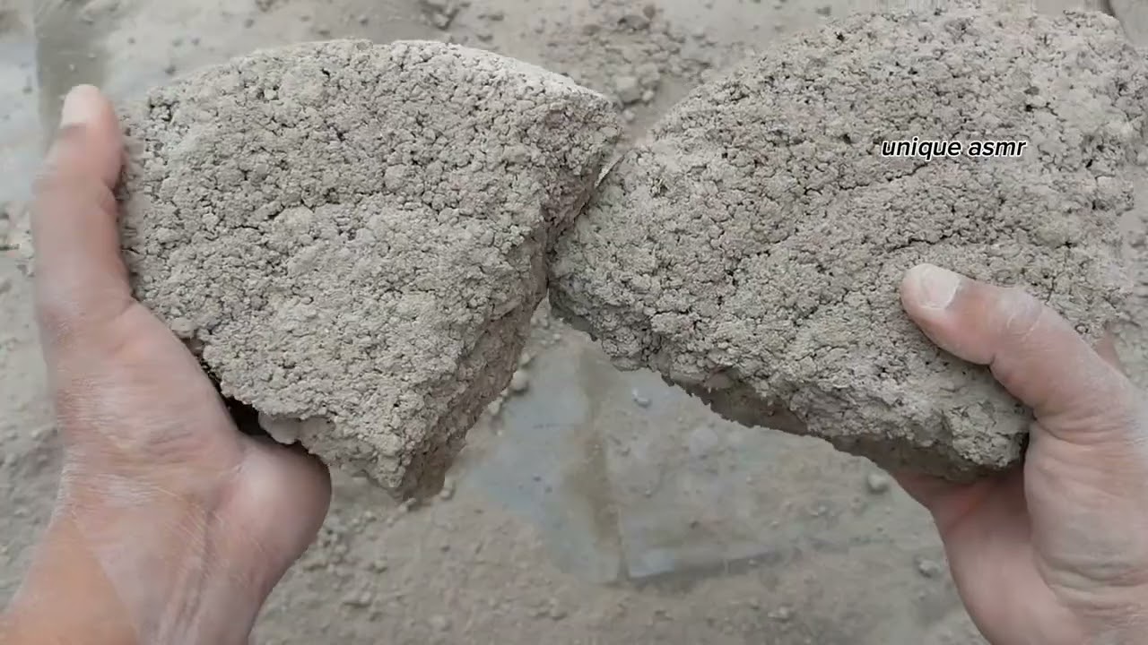 Gritty Cement Shapes dry floor Crumbling ASMR