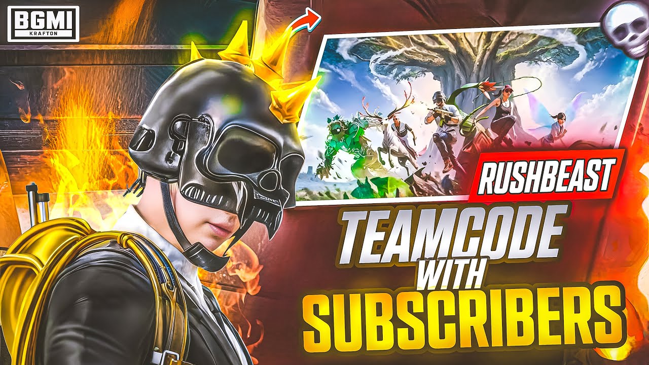 Teamcode With Subscribers Rush Gameplay #bgmilive #rushgame #shortsfeed #pubgmobile #rushbeastlive