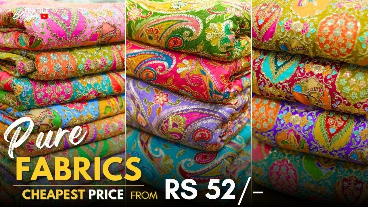 Rs.52/- New Latest Fabrics Designs 2025 | Fabric | Boutique Fabrics Market | Wholesale Market