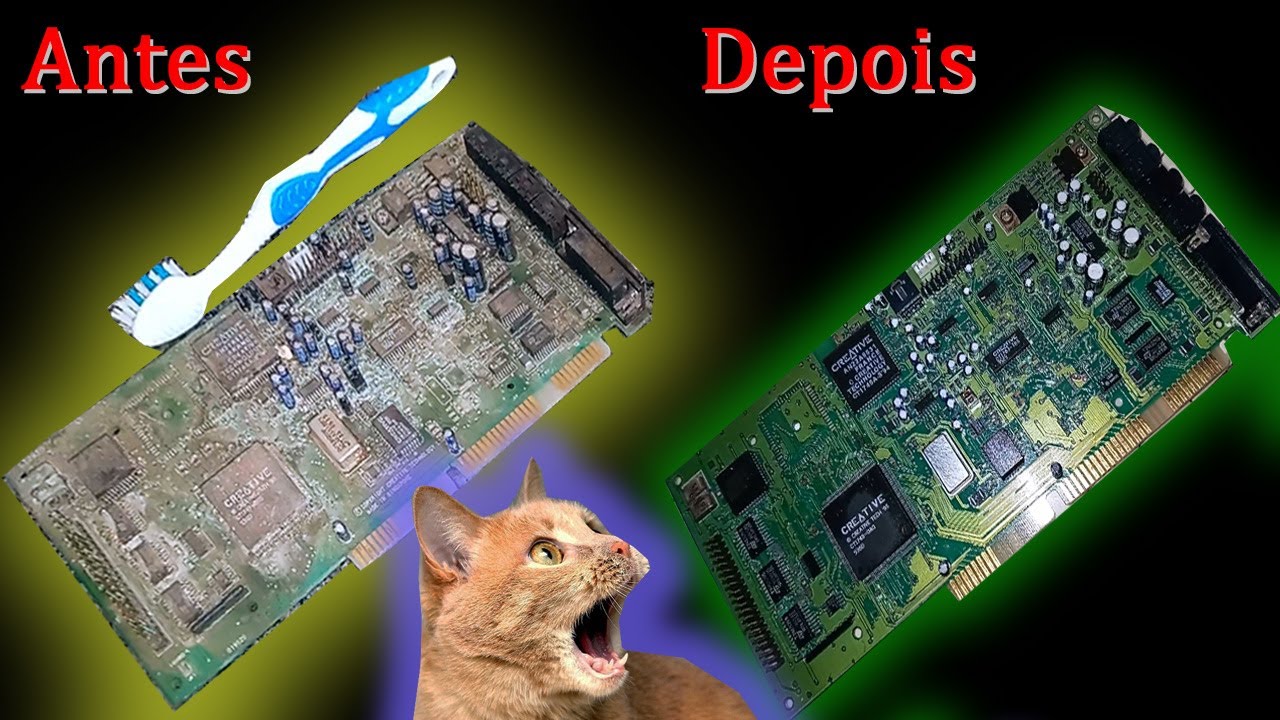 Como Limpei uma PLACA de SOM cheia de Crosta (RetroHardware)