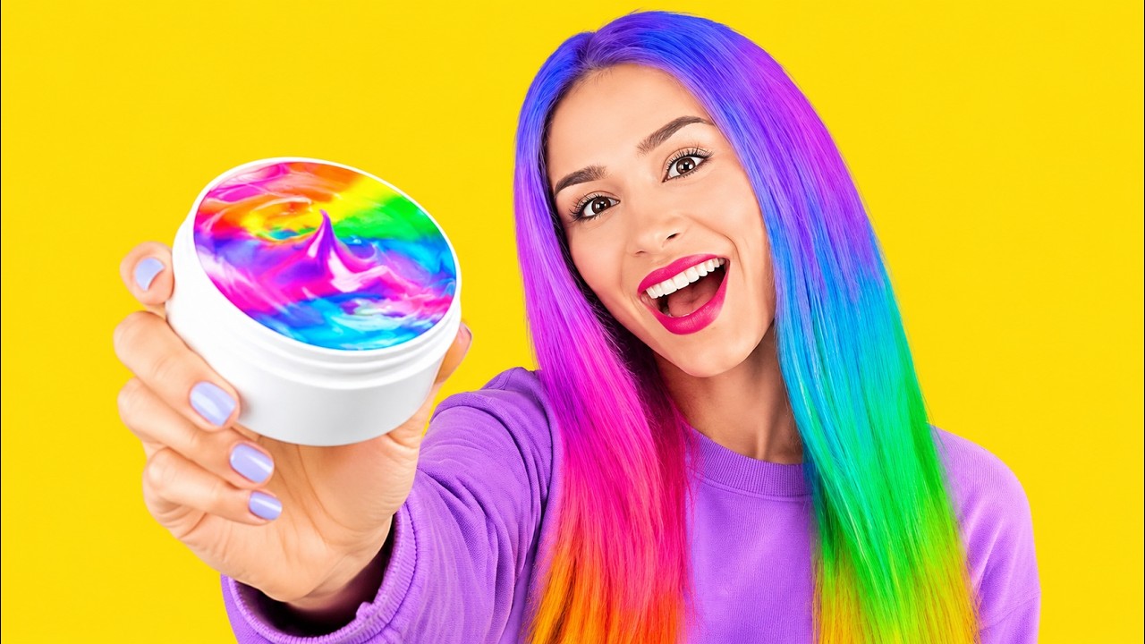COOL RAINBOW HACKS || Colorful Girly Hacks And DIY Ideas By 123 GO Like!