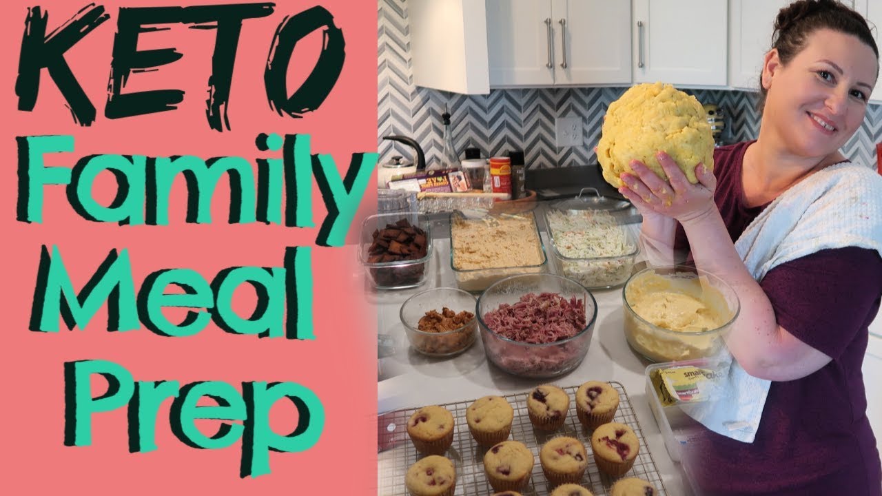 Keto Family Meal Prep - Grilled Fathead Dough Pizzas , Crackers, Blueberry Muffins and More