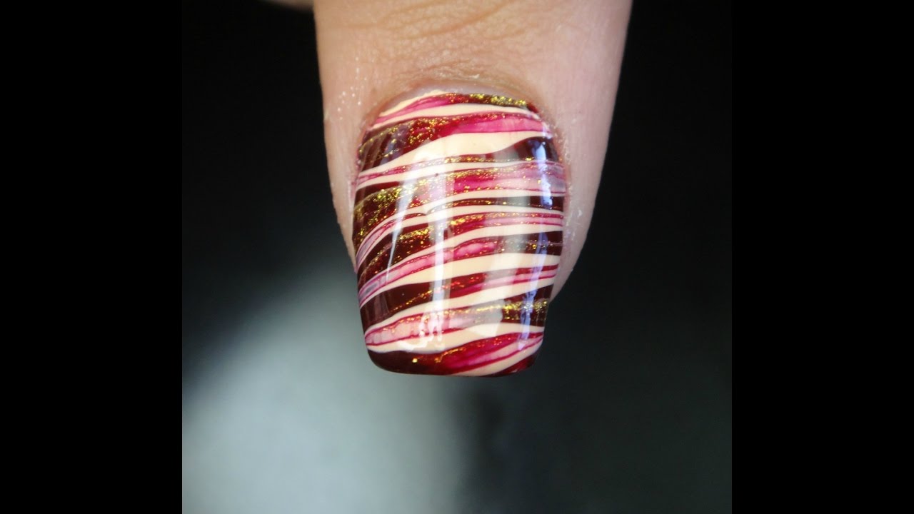 Como Hacer Uñas Marmoleadas Sin Agua Tutorial