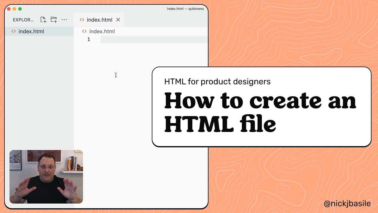 How to create an HTML file