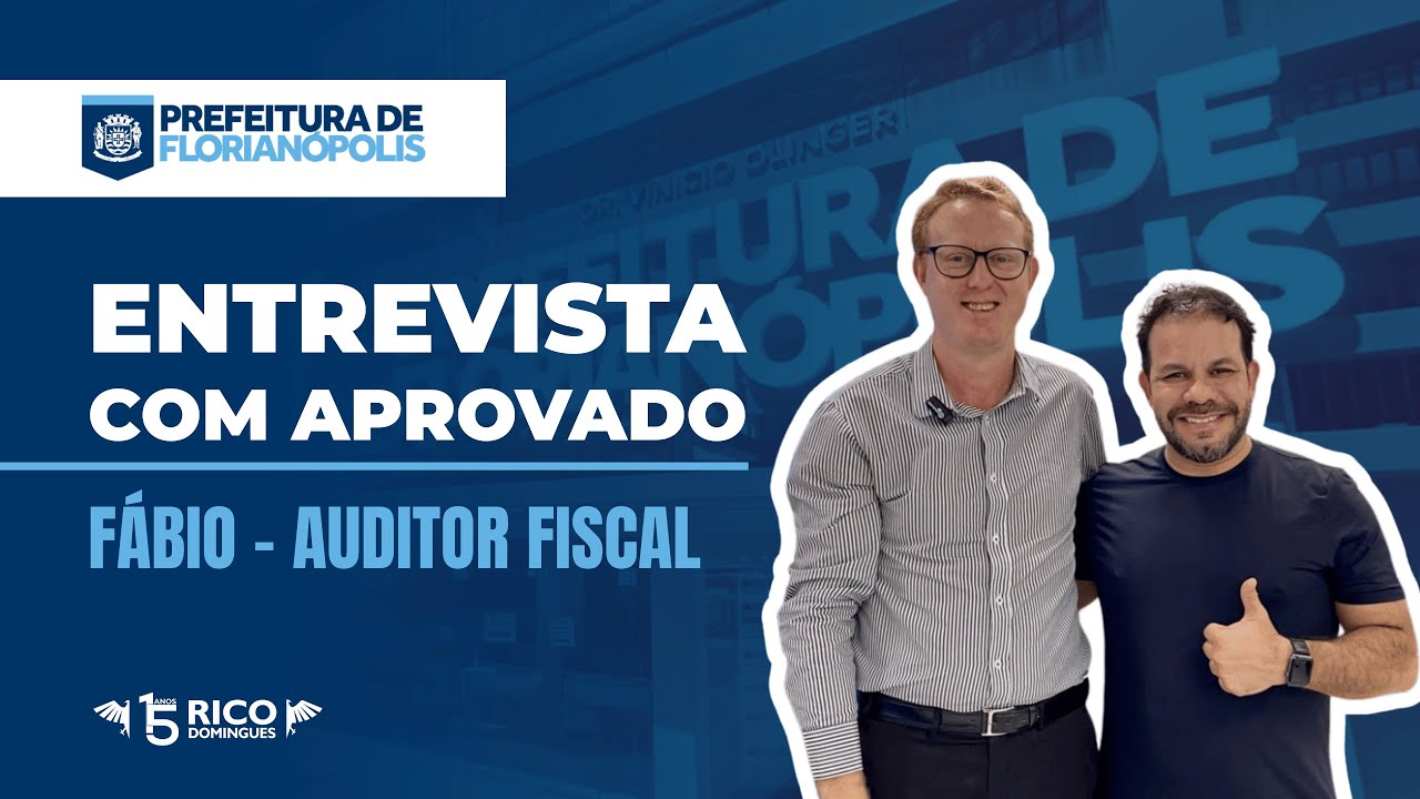Inspire-se com Fábio: Aluno aprovado como AUDITOR FISCAL da PMF