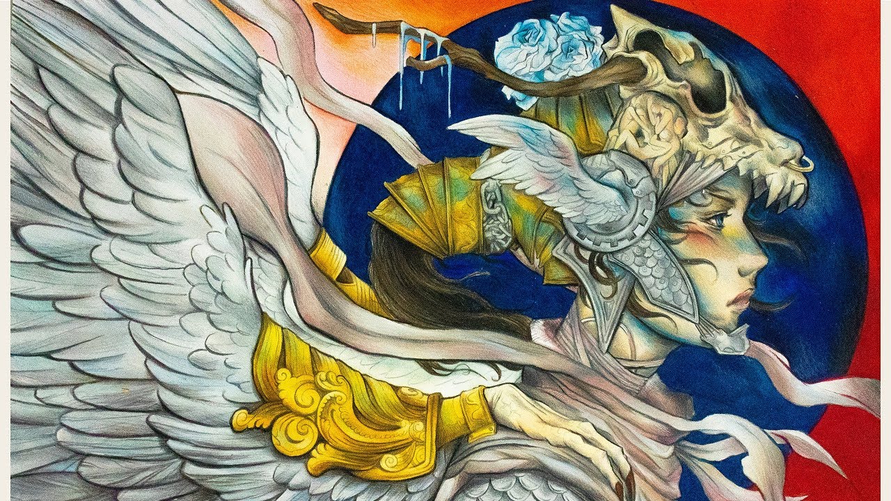 Coloring Goddess of the Sea - Speed coloring