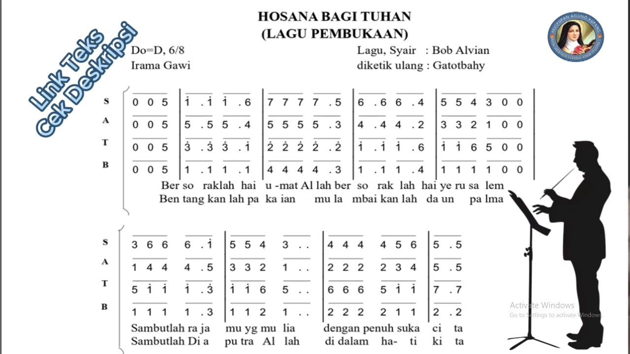 Hosana Bagi Tuhan || Lagu Misa Minggu Palem 🌿||