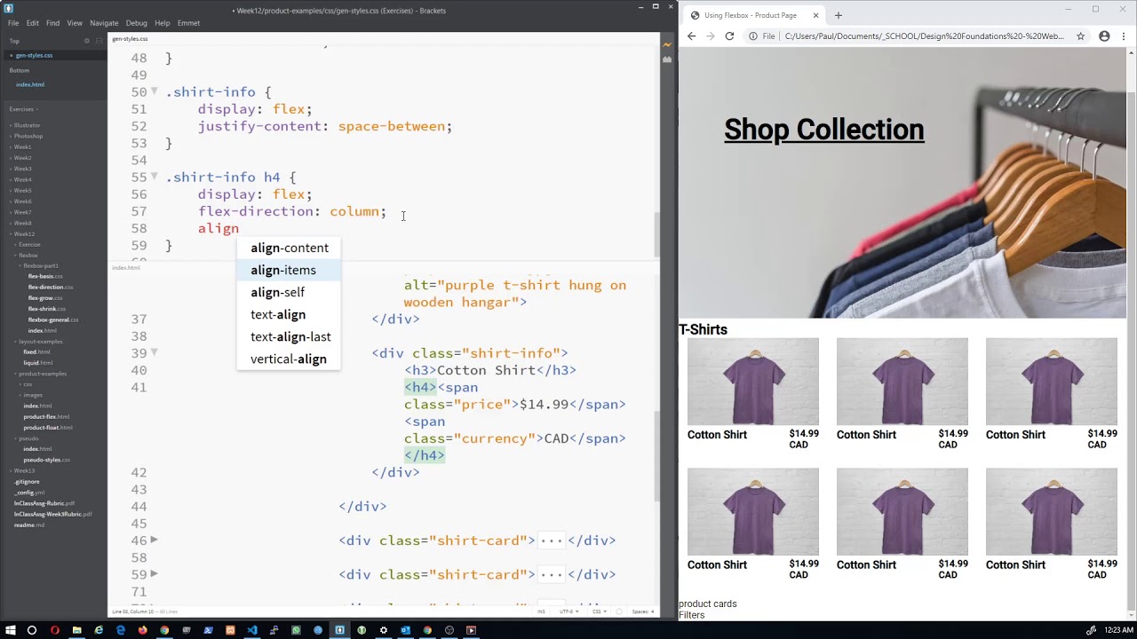Flexbox alignment properties