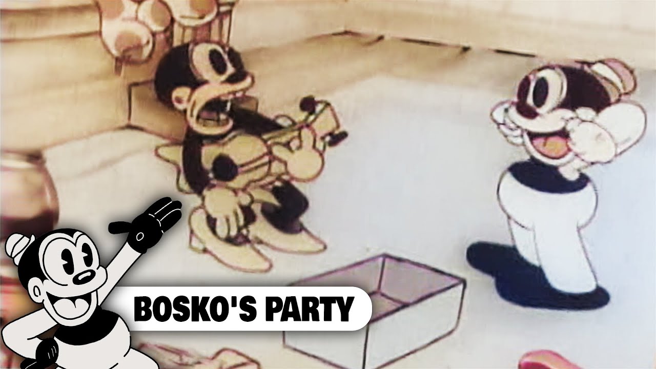 BOSKO'S PARTY - Bosko Cartoons (1932) | Full Cartoon Episode