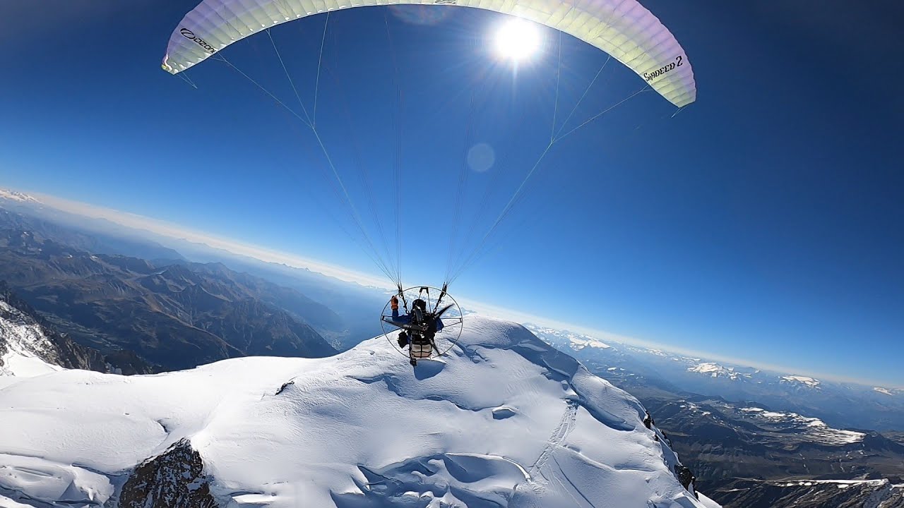 MONT BLANC en  paramoteur