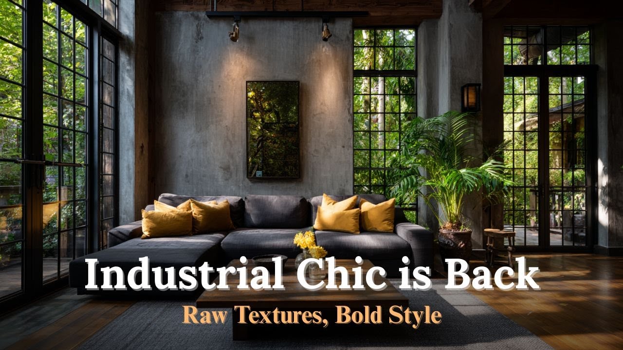 Industrial Chic Revival  Raw Textures & Bold Accents for Urban Style Interiors