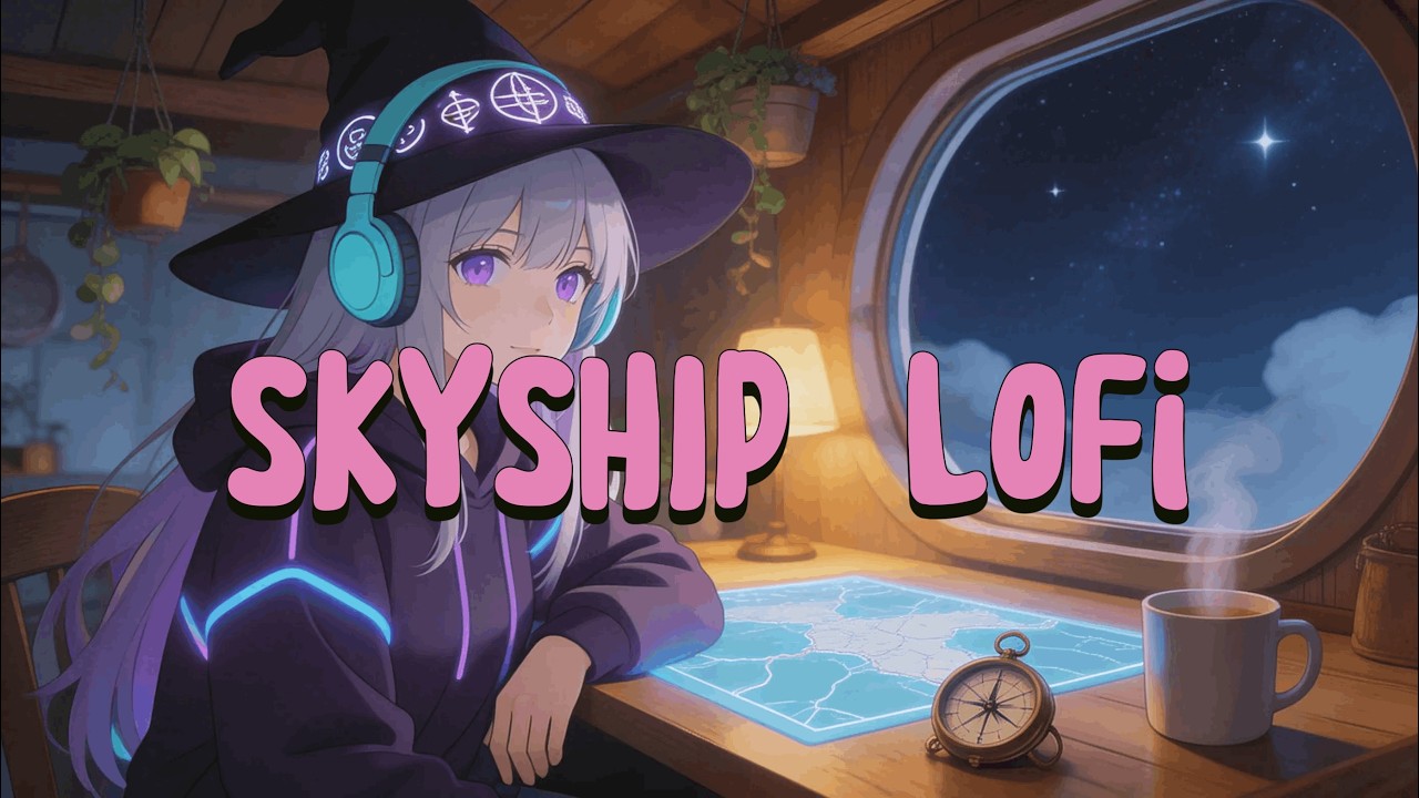 Skyship Cabin Lofi ☁️✨ Engine Hum Ambience & Cozy Chill Beats for Study, Relax & Sleep — Sera Lofi
