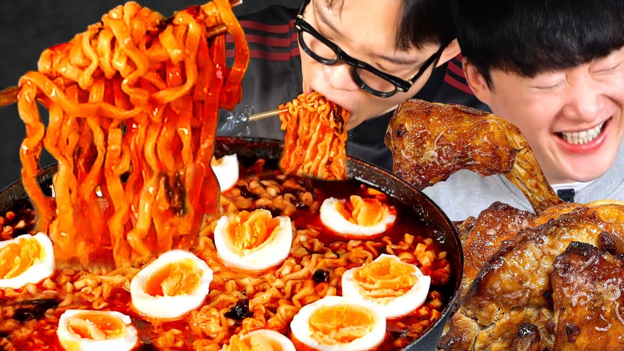 이거 진짜 ㅈㄹ 맛있습니다 지금 또 먹고 싶음; 불닭미역탕면 장각구이 먹방 ASMR