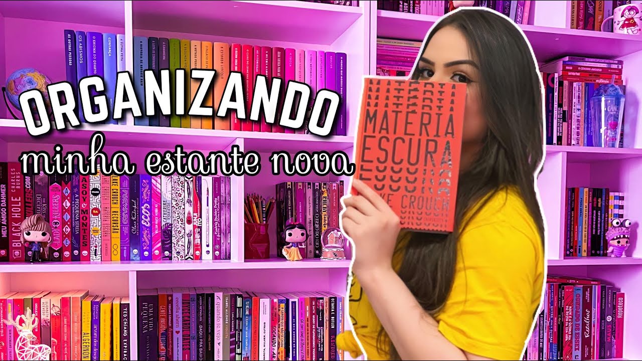 ORGANIZANDO MINHA NOVA ESTANTE DE LIVROS + MINI  BOOKSHELF TOUR ♡