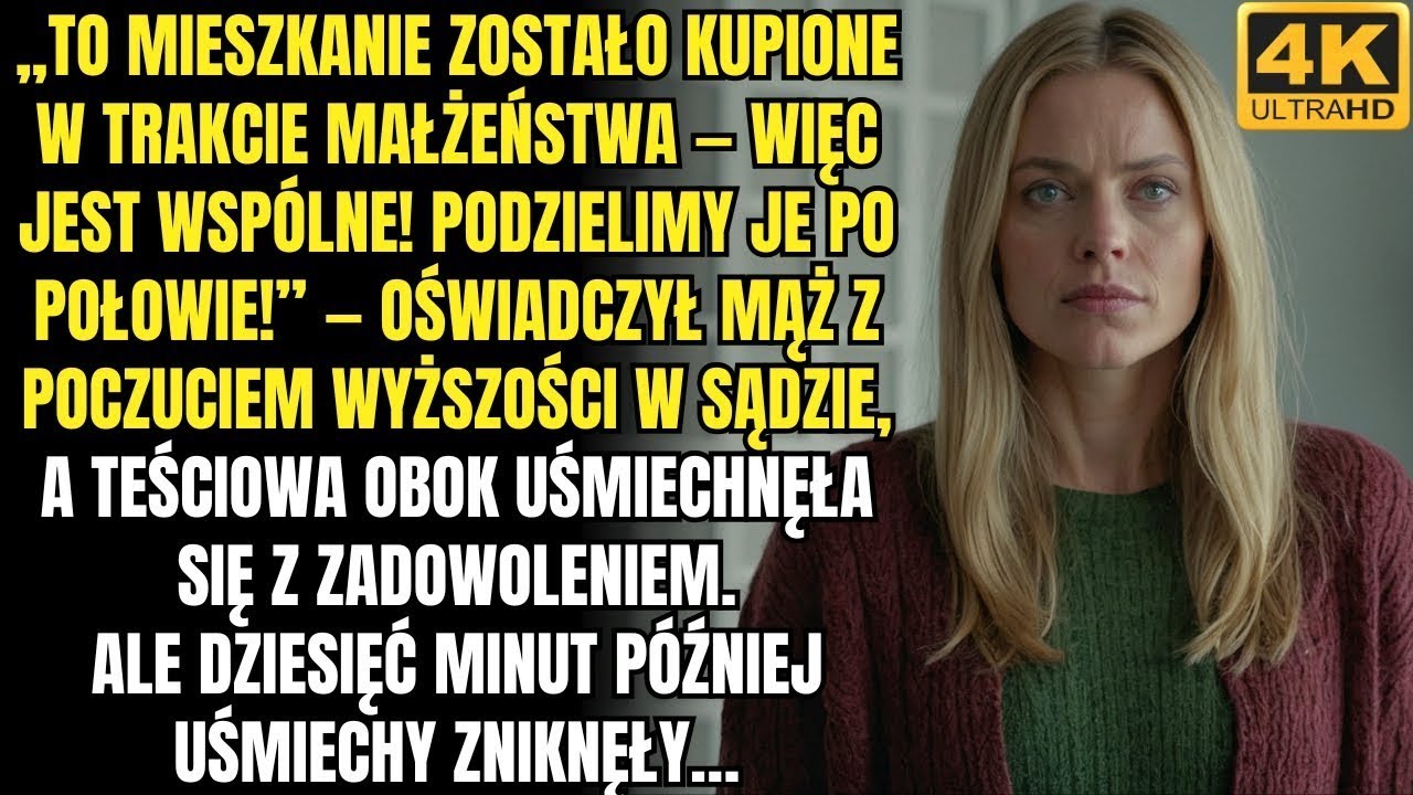 Podczas rozprawy mój mąż i teściowa śmiali się ze mnie, ale po dziesięciu minutach ich uśmiechy