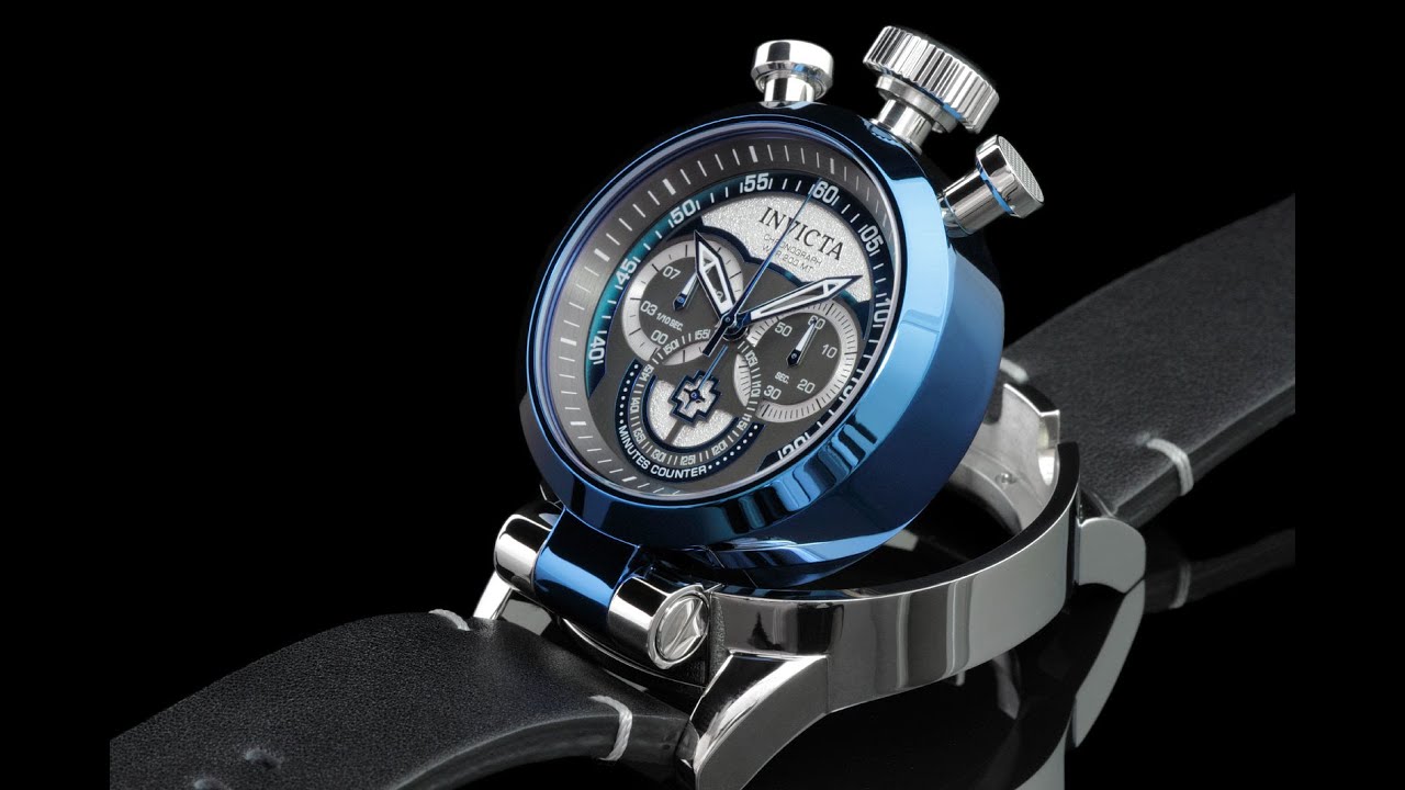 Invicta 18770 I-Force Hinged Case Chronograph Leather Strap Watch