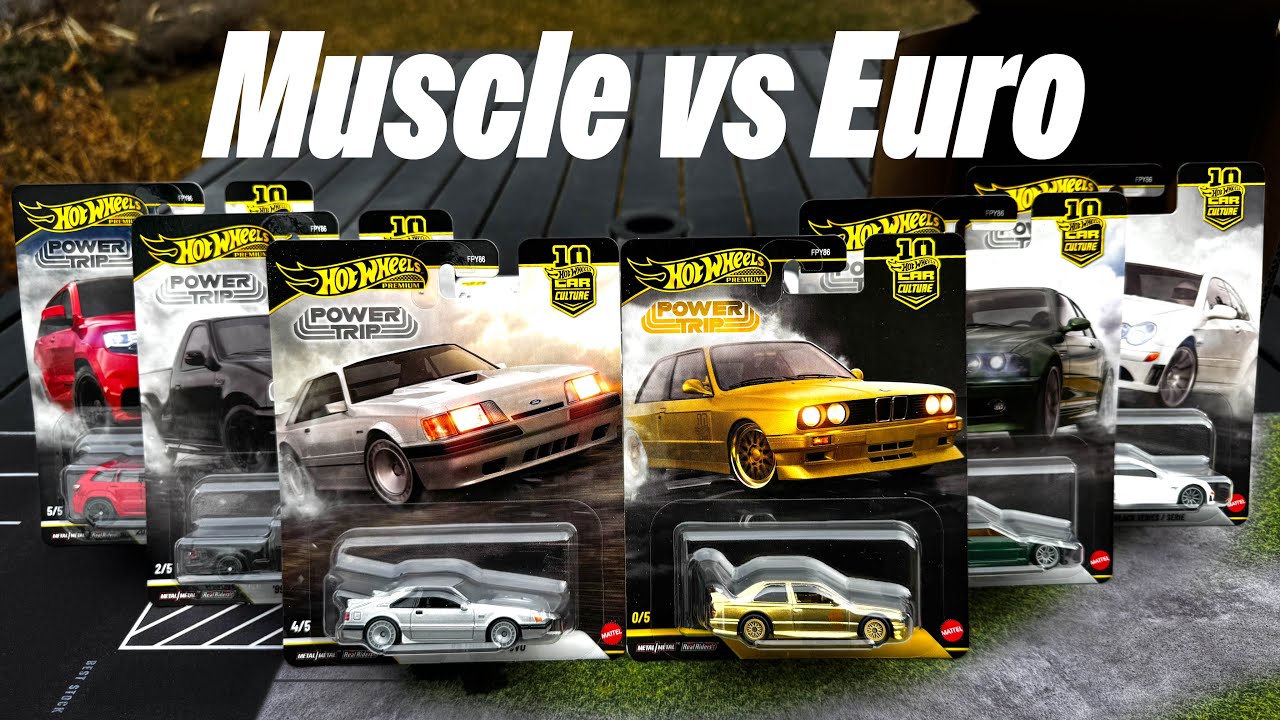 Hot Wheels Power Trip First Look – American Muscle vs Euro Performance