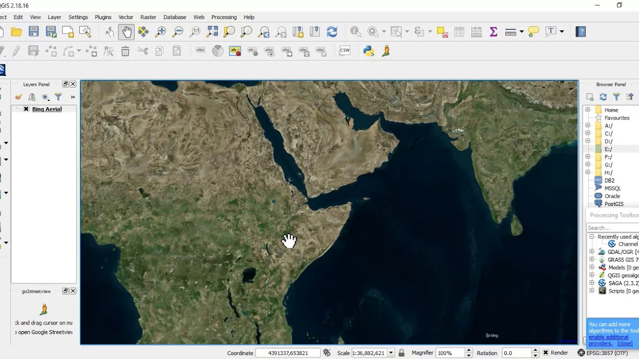 Add Bing Maps, Google Maps and Open Street Layers in QGIS