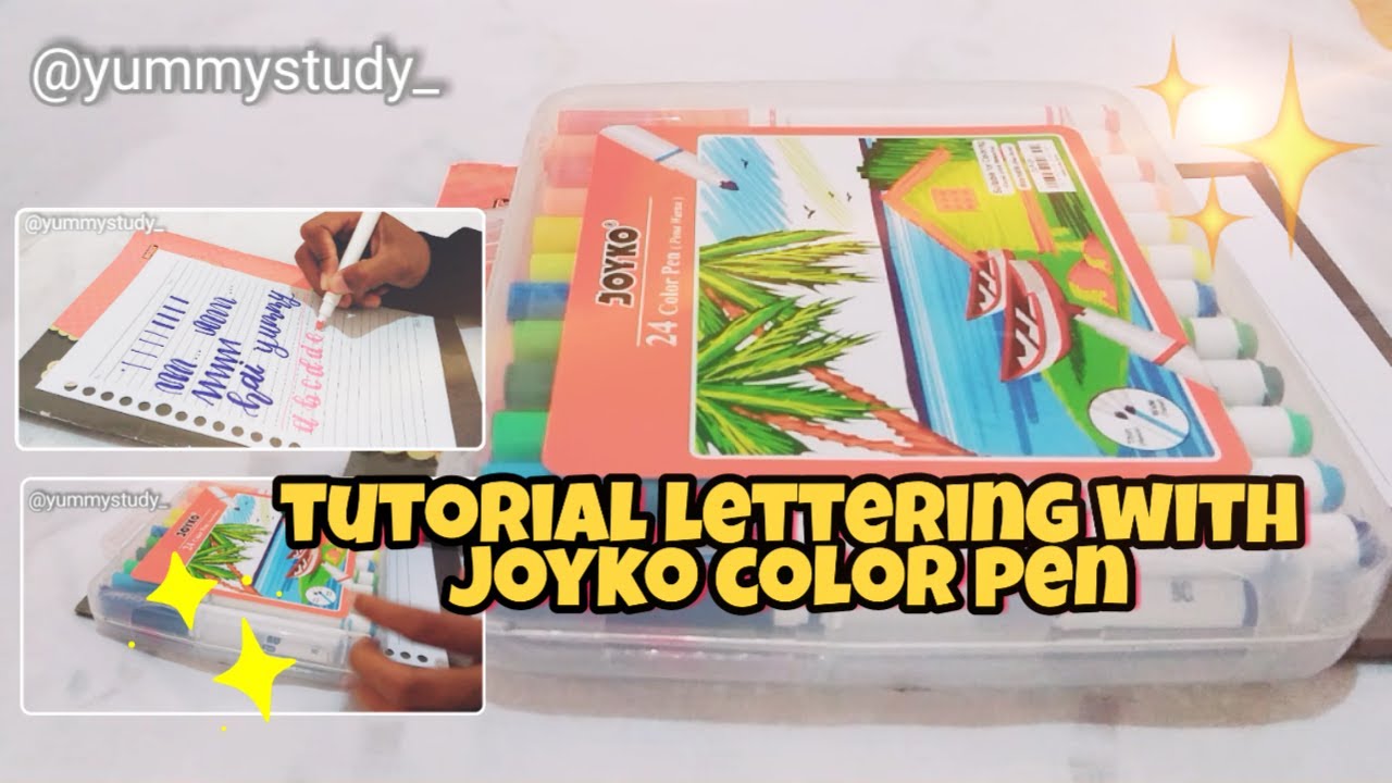 Tutorial Lettering With JOYKO COLOR PEN 〽| Indonesia