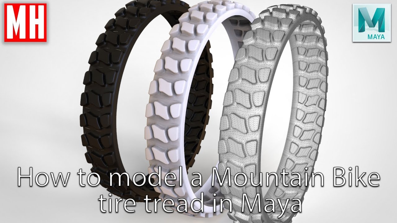 How to model a Mountain Bike tire tread in Maya 2019